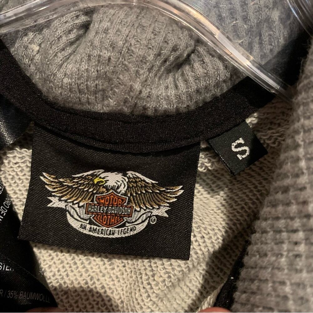 Harley-Davidson 3in1 Hoodie Lined Moto Jacket With Rivet Logo Detail Black Sz S - Picture 9 of 16